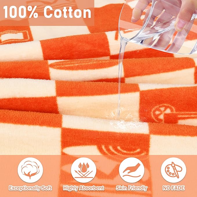 Tirrinia Kids Hooded Beach Towel, Toddler Hooded Bath Towel & Poncho Towel Super Absorbent, Wearable Swim Towel for Kids 3-6 Years Boys Girls at Bath Pool Beach, Birthday Gifts, ORJUICE