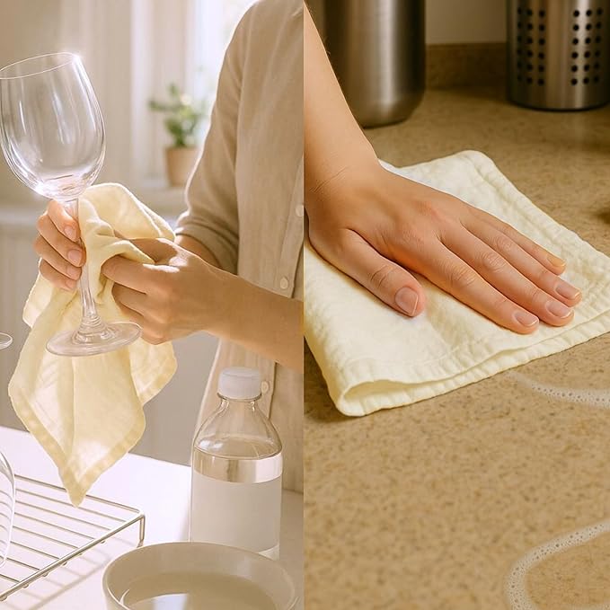 Flour Sack Towels | Tea Towel for Crafts| Kitchen Dish Cotton Blank Towel for Embroidery| Baking Bread Proofing Linen Cover| Super Absorbent Quick Dry| 12 Pack 18"x 28" Natural