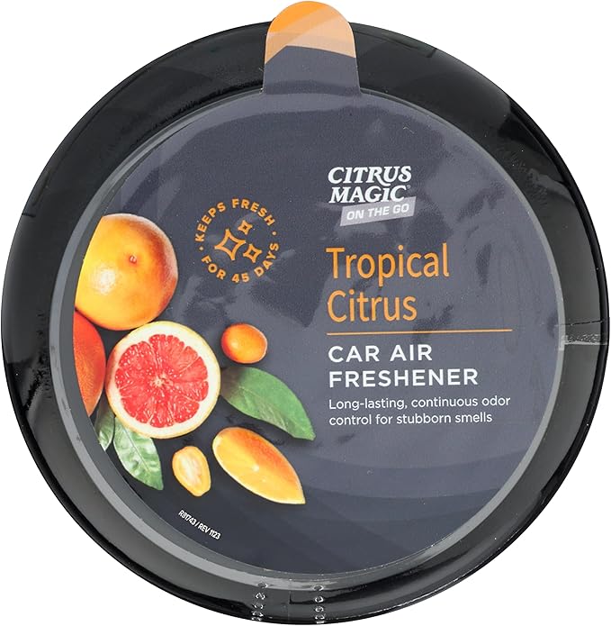 Citrus Magic On The Go Odor Absorbing Solid Air Freshener, Tropical Citrus, 8-Ounce