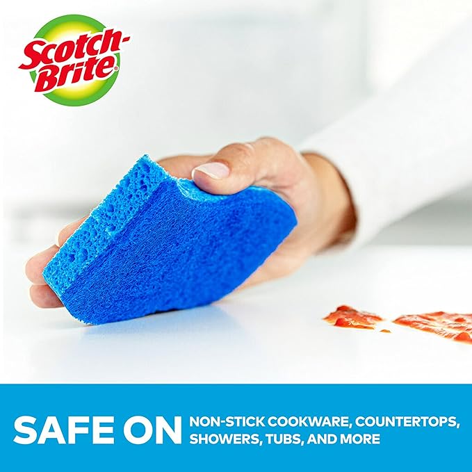 Scotch-Brite Non-Scratch Scrub Sponges, 6 Pack and Stainless Steel Scrubbers, 3 Pack