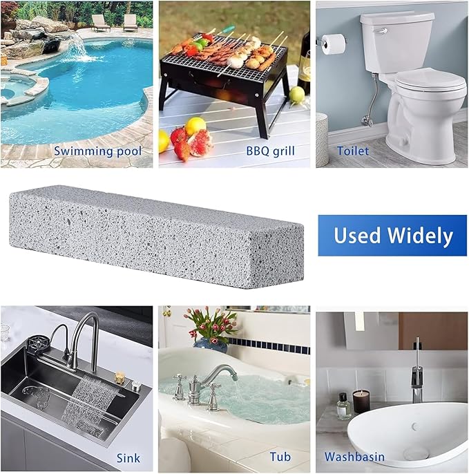 10pcs Pumice Stone Toilet Bowl Cleaner for Cleaning Pumice Scouring Pad Bulk Cleaning Stones for Toilet Bowl Stove Pool Tile Bath Household Kitchen Grill Oven Stain Removal