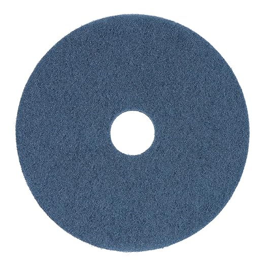 Boardwalk Scrubbing Floor Pads, 16" Diameter, Blue, 5/Carton