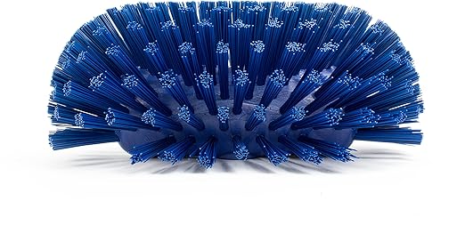 SPARTA Tank and Kettle Scrub Brush Heavy-Duty Tile Brush, Color-Coded and Handle Compatible (Sold Separately) for Optimal Access In Spacious Containers, Plastic, 5.5 X 9.5 Inches, Blue, (Pack of 2)
