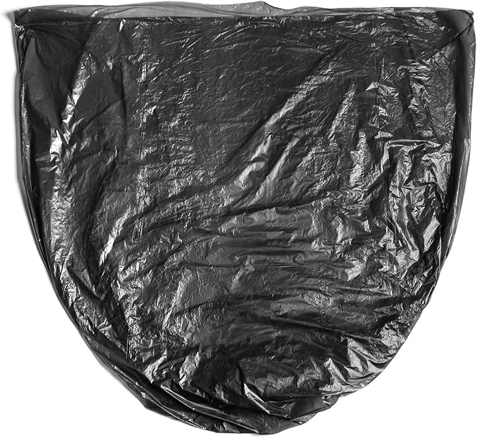 Aluf Plastics 45 Gallon 22 Micron (eq) Black Trash Bags - 39" x 46" For Home, Office, & Bathroom (Pack of 600)