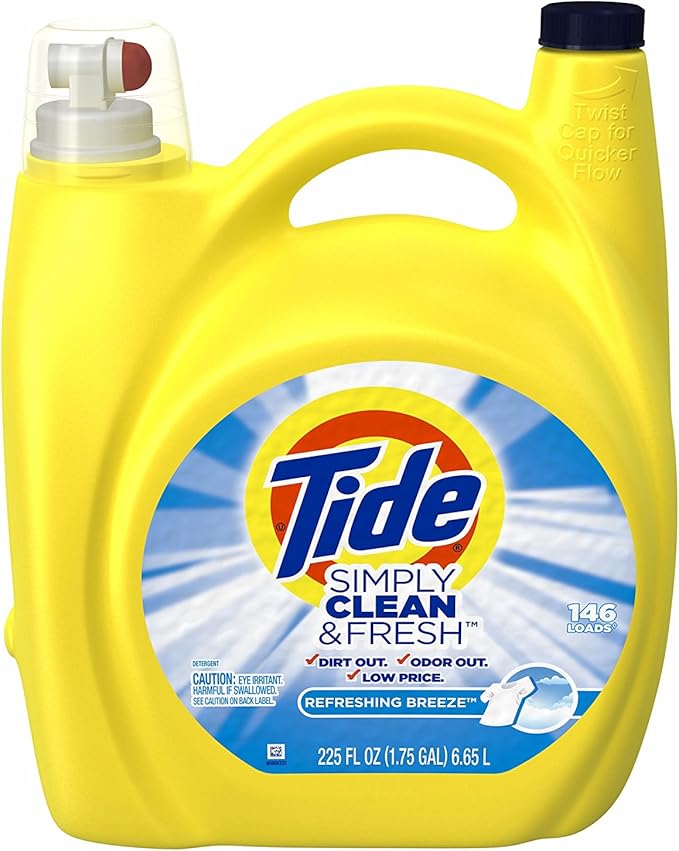 Tide Simply Clean & Fresh Refreshing Breeze Liquid Laundry Detergent, 225 Oz.