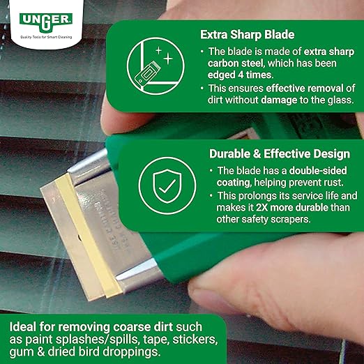 Unger-SR040CT Safety Scrapers , Green, 50 count (Pack of 1)
