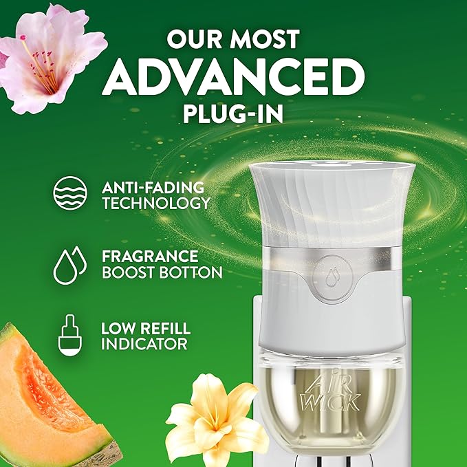Air Wick Plug in Scented Oil Refill, 2 ct, Summer Delights, Air Freshener, Essential Oils