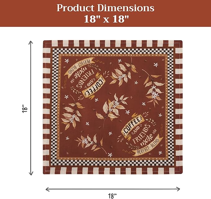 Maison d' Hermine 100% Cotton Cloth Napkins Set of 4 Everyday Reusable Square Napkins Cloth Washable Dinner Party Wedding Restaurant Hotel Kitchen Spring Summer (Perfect Blend, 18" x 18")