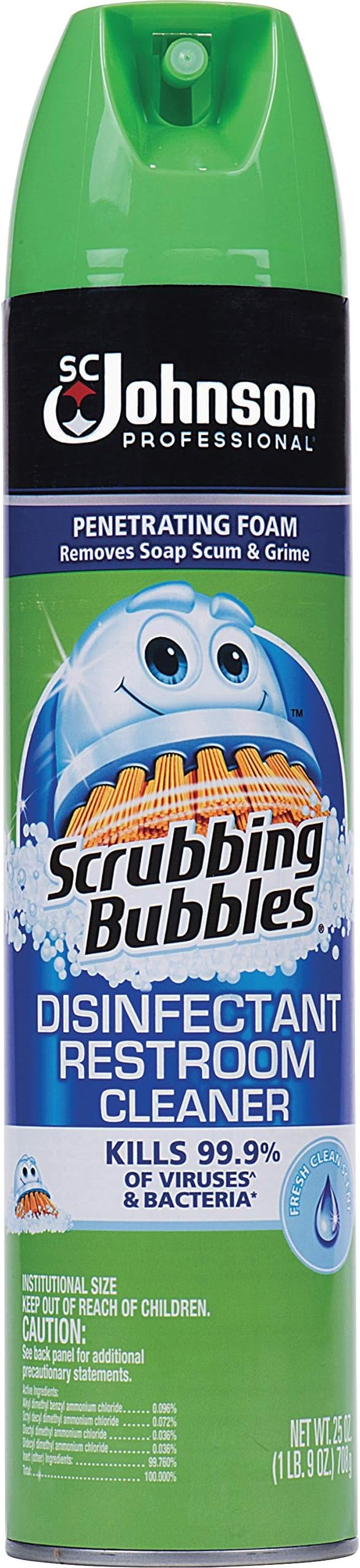 Scrubbing Bubbles Professional Disinfectant Restroom Cleaner, 25 Oz (Pack of 12)