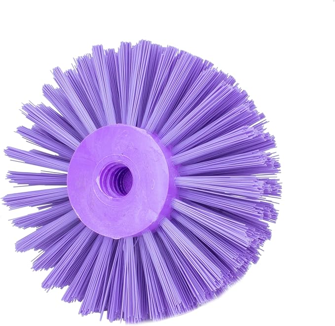SPARTA Plastic Multi-Purpose Valve Brush, Pipe Brush, Round Brush with Polyester Bristles, Color Coded for Commercial Cleaning, Kitchen, Restaurant, Bathroom, 4.3 X 6 X 4.3 Inches, Purple (Pack of 1)