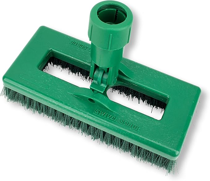 SPARTA 3638831EC09 Polyester Rectangle Scrub Brush, Floor Brush, Cleaning Brush With Swivel Head For Cleaning, 8 Inches, Green