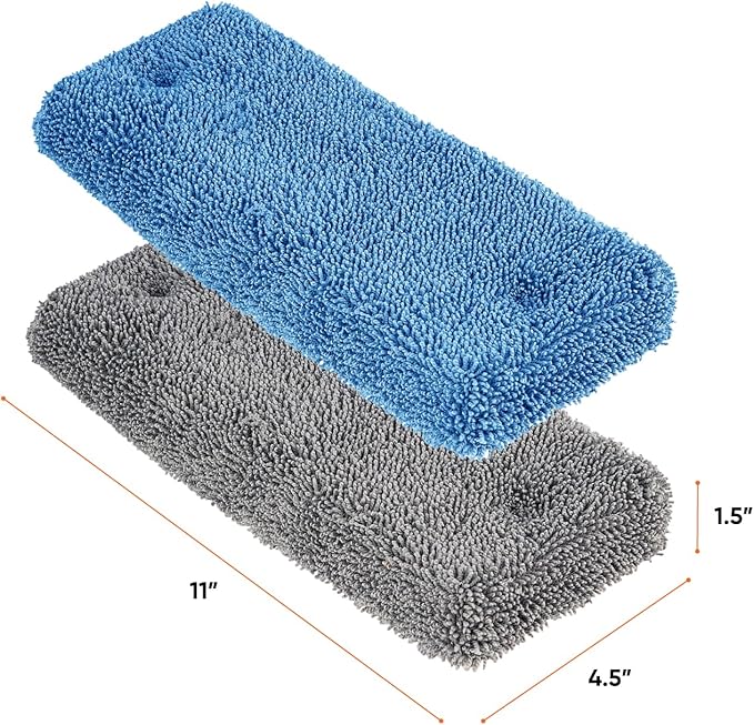 Superio Microfiber Mop Head Replacement for Self-Wring Miracle Mop - 1-Pack Cleaning Pad Refill and Extra Microfiber Mop Refill Pad