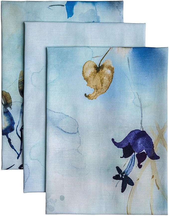 Maison d' Hermine Kitchen Towels Set of 3 100% Cotton 27.50" x 20" Reusable Cloth Tea Dish Towels Absorbent with Hanging Loop for Kitchen Farmhouse Hotel Spring Summer - Lazy Summer Days
