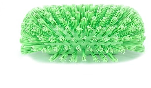 SPARTA Tank and Kettle Scrub Brush Heavy-Duty Tile Brush, Color-Coded and Handle Compatible (Sold Separately) for Optimal Access In Spacious Containers, Plastic, 5.5 X 9.5 Inches, Lime