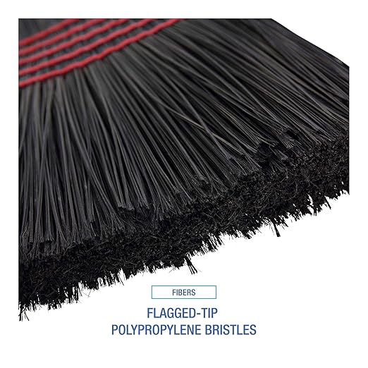Boardwalk BWK930BP Flagged Tip Poly Bristle Janitor Brooms, 57-58-1/2", Natural/Black (Case of 12)