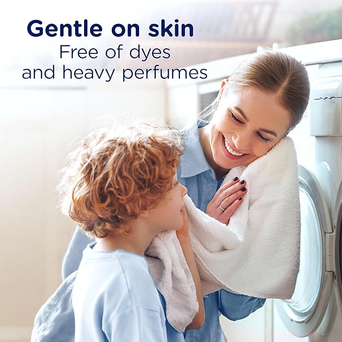 Downy Free & Gentle Rinse Laundry Odor Remover, Scent Free, 48 FL OZ, Gentle on skin, No dyes or heavy perfumes, Fabric Softener and Laundry Odor Removal Rinse