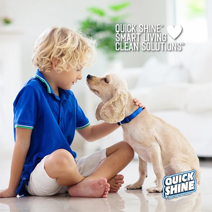 Quick Shine Spray Mop Refill Pad 15"W x 5.5"D | Washable & Reusable | Dual Action Scrubbing Strips for Thorough Cleaning | Highly Absorbent Microfiber | Use w/Quick Shine Multi-Surface Spray Mop