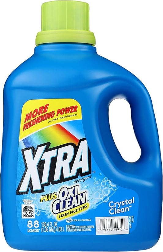 Xtra, Detergent, Stain Fighter, 136.4 Ounce