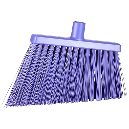 Vikan 29148 Broom, Angle Cut, 11.4" Extra Stiff, Purple