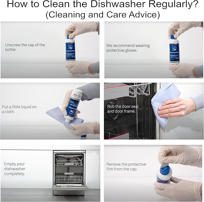 Dishwasher Care 250ml compatible with Bosch Siemens Neff Gaggenau, Removes Grease and Limescale