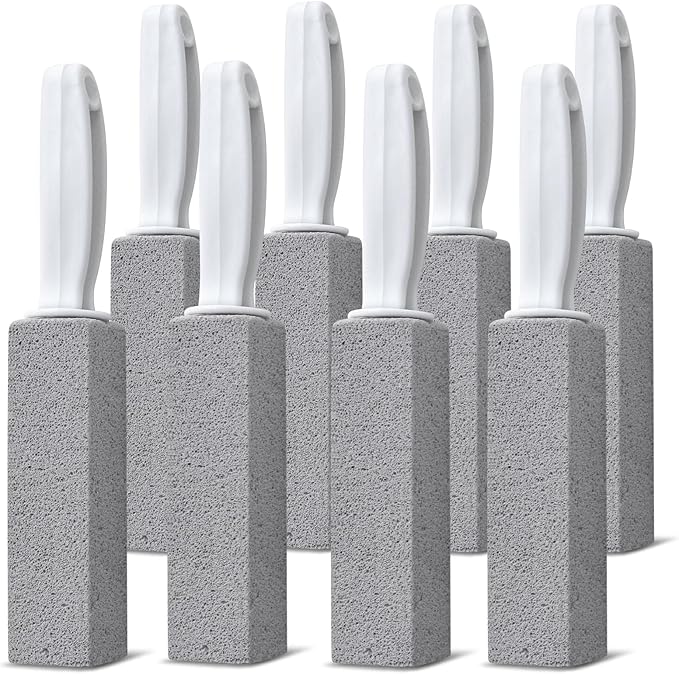 Emycool Pumice Stone Toilet Bowl Cleaner, 8 Pack Toilet Pumice Stone with Handle for Toilet Cleaning, Bathtubs, Sinks, Swimming Pools, Grills