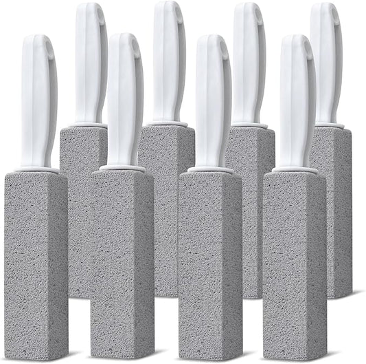 Emycool Pumice Stone Toilet Bowl Cleaner, 8 Pack Toilet Pumice Stone with Handle for Toilet Cleaning, Bathtubs, Sinks, Swimming Pools, Grills