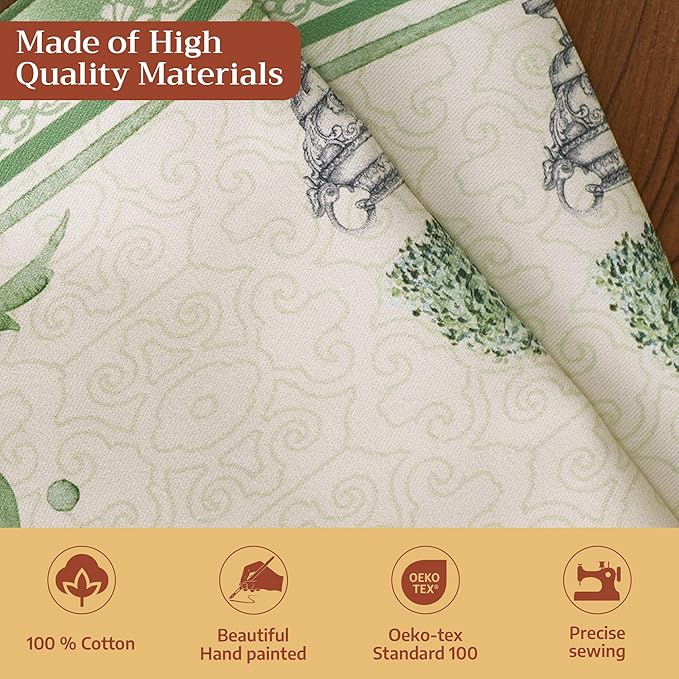 Maison d' Hermine Cloth Napkins Set of 4 100% Cotton Everyday Reusable Square Napkins Cloth Washable, Dinner, Party, Wedding, Restaurant, Spring/Summer (Jardin Du Roy, 20" x 20")