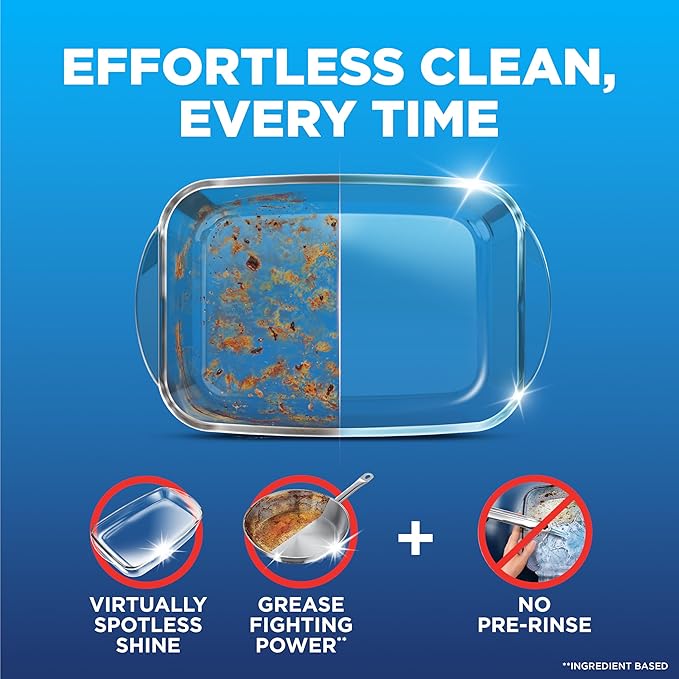 Finish Power Dishwasher Pod, No Pre-Rinse Dishwasher Detergent, Dishwasher Tabs For Deep Clean & Shine with Degreasing Power, 94 Count
