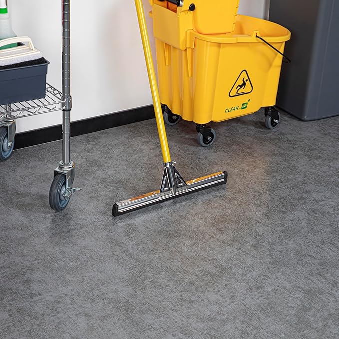 Restaurantware-RW Clean 17.7 Inch Floor Squeegee, 1 Heavy-Duty Squeegee Head Replacement - Handle Sold Separately, Medium, Stainless Steel Garage, Foam Blade, For All Types Of Floors