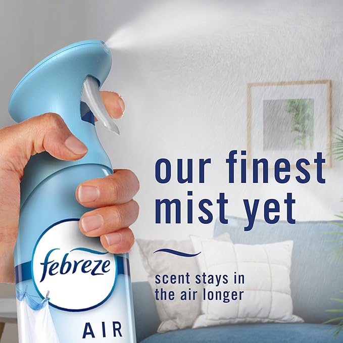 Febreze Air Mist, Air Freshener, Odor Fighting Room Spray, Deodorizer for Home Bathroom Kitchen Office Apartment, Soothe & Restore, Refresh & Energize, Romance & Desire Variety Pack, 8.1oz (Pack of 3)