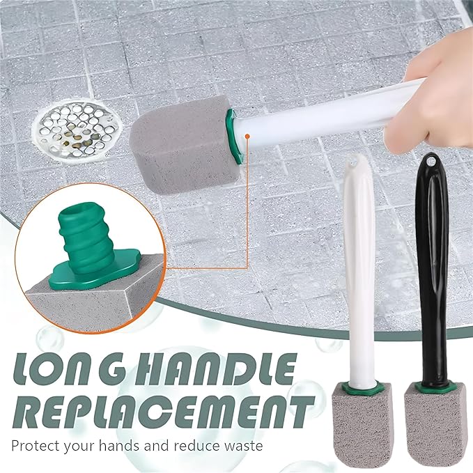 12Pcs Pumice Stone Toilet Bowl Cleaner with Plastic Handle Hard Water Stain Remover for Bathroom Cleaning Toilet Ring Removing Porcelain Sink Shower Tiles