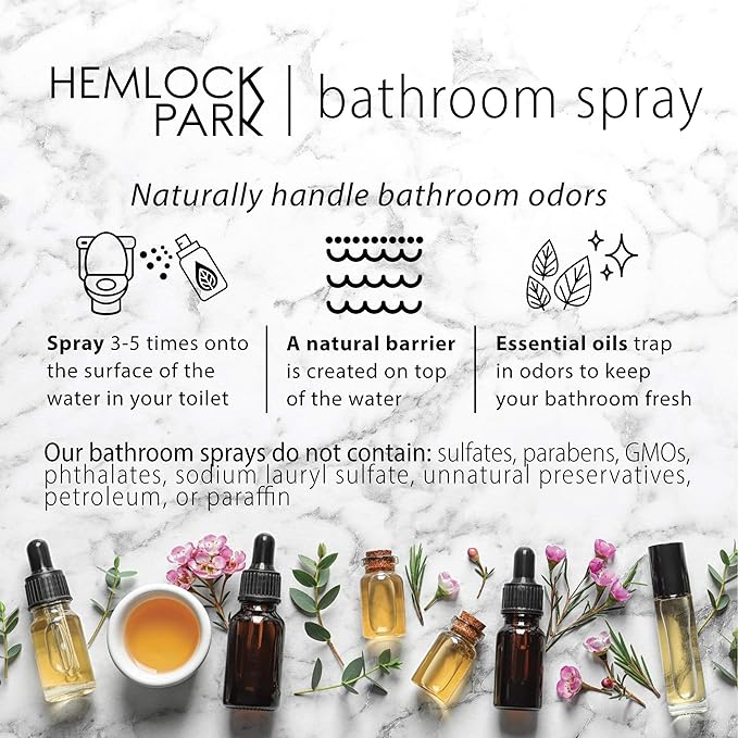 Hemlock Park Sea Salt Orchid Room & Linen Spray | Botanical Mist Crafted with Essential Oils | 4 oz Glass Bottle