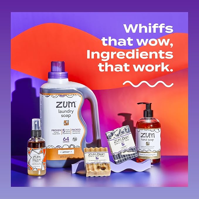 Zum Indigo Wild Laundry Dryer Balls Kit - Wool Laundry Balls for The Dryer - Essential Oil Spray - Reusable Drying Balls for Laundry - Frankincense & Myrrh - (3 Dryer Balls, 1 Aroma Blend)