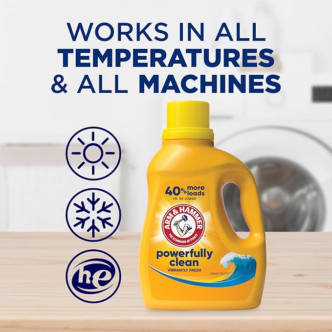 ARM & HAMMER Clean Burst, 105 Loads Liquid Laundry Detergent, 105 fl oz