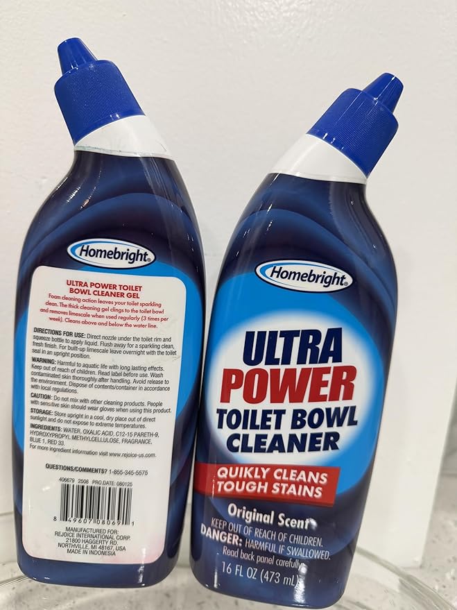 HOMEBRIGHT Ultra Power Toilet Bowl Cleaner, Original Scent, 16 fl oz, Pack of 2