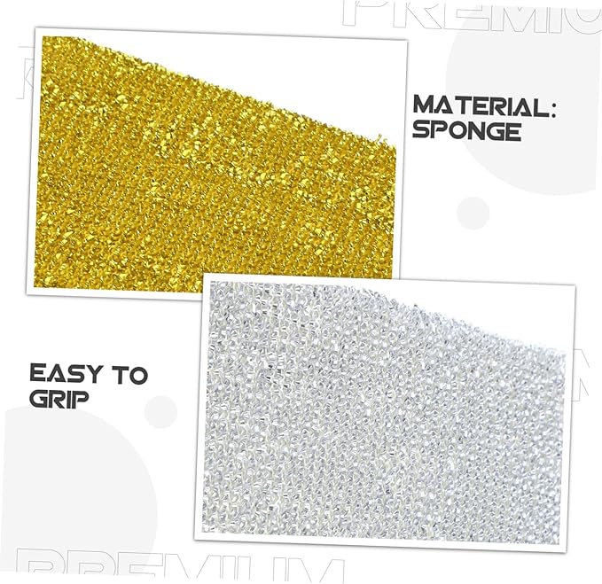 24pcs Glitter Dishwashing Sponge Pad Set Non-Scratch Kitchen Cleaning Scrub Pads for Home Use for Scouring Dishes and Pots