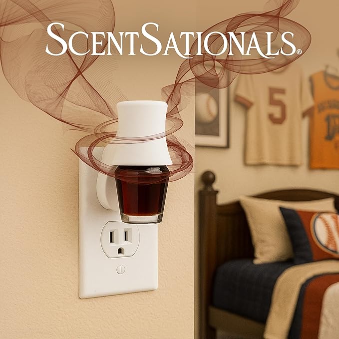 ScentSationals Sugar & Spice Fragrance Oil Plug In Air Freshener Refills 3-Pack - Works with Scentsationals Wall Plugs, Long-Lasting Home Fragrance, 0.8 fl oz Each, Packaging May Vary