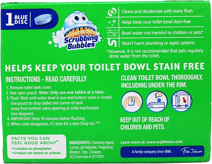 Scrubbing Bubbles Drop-Ins Toilet Cleaner, 1.7 Oz