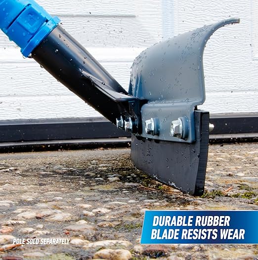 Unger Professional Lock-On 22 in. Curved AquaDozer Rubber Floor Squeegee with Ez Extend Pro Telescopic Pole, Lightweight Rubber Durable Squeegee for Tile, Smooth Concrete, Basements