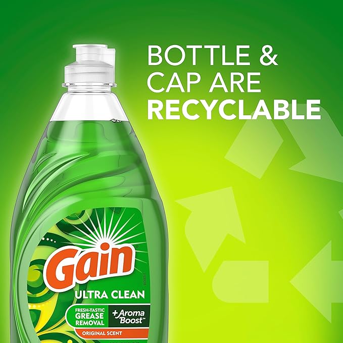 Gain Ultra Liquid Dish Soap, Original Scent, 38 oz. (74346)