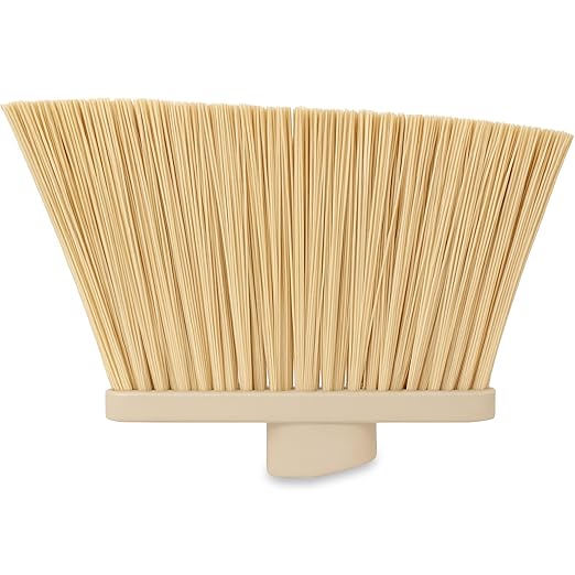 SPARTA Plastic Broom Head, Angled, Un-Flagged for Large Debris Indoor, Outdoor, Home, Restaurant, Lobby, Office, 12 Inches, Tan, (Pack of 12)