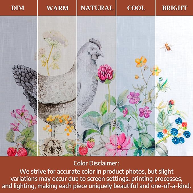 Maison d' Hermine Kitchen Towels Set of 3 100% Cotton 27.50" x 20" Reusable Cloth Tea Dish Towels Absorbent with Hanging Loop for Kitchen Farmhouse Hotel Spring Summer - Printemps