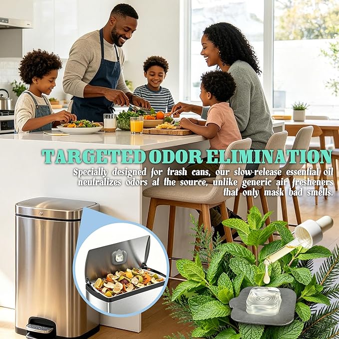 xcivi 6 Pack Replacement Cryowood Scented Deodorizer Pod for Simplehuman Pod Holder, Compatible with Trash Can, Deodorizer Refills for Bathroom, Closet, Storage, Odor Eliminator for Trash Cans