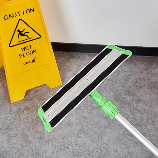 Restaurantware-Clean Tek Professional 15.7 Inch Flat Mop Plate Frame, 1 Quick Connect Mop Frame for Wet Or Dry Pads - Pads Sold Separately, Durable, Green Aluminum Cleaning Pad Base