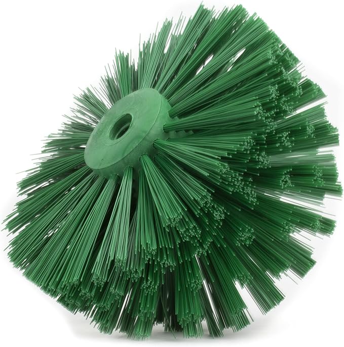 SPARTA Industrial Tank Brush Head Pipe Brush Head, Drain Brush with 3/4" Thread Hole (Handle Not Included) for Commercial Use, Plastic, 5.7 Inches, Green