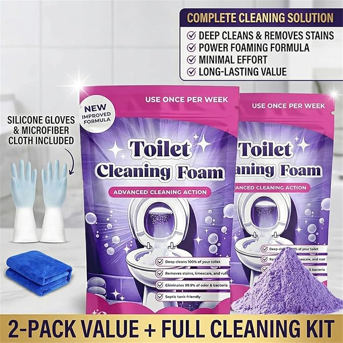Fizz Clean Toilet Bowl Cleaner, 2026 Upgrade Toilet Bowl Cleaner, Power Foaming Toilets Clean, Fast-Foaming Formula for a Fresh, With Minimal Effort