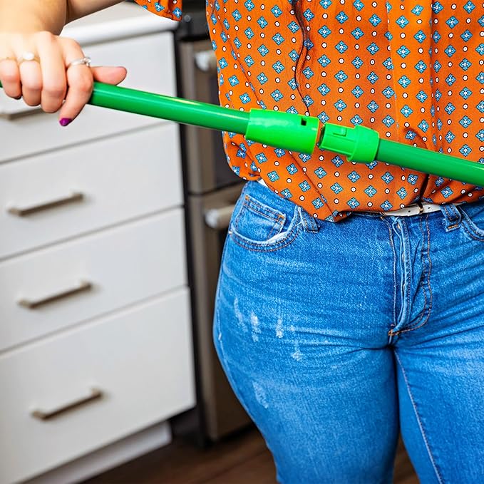 Libman Wide Glide Microfiber Dust Mop, Microfiber Fingers for Floor Cleaning, Hardwood, Laminate, Tile Cleaner, 360 Degree Swivel Head, 2 Piece Handle