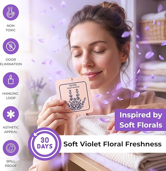 Violet Essence - Room Deodorizer Gel Odor Eliminator For Home - Bathroom Air Freshener Odor Absorber - Closet Deodorizer - Long Lasting Non Plug In Strong Scent For Kitchen Trash Basement Rv Smell