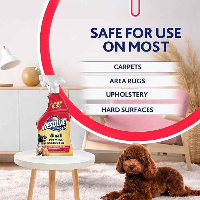Resolve Pet Specialist Carpet Cleaner Spray – for Removal of Pet Stains & Odors Up to 7 Days Old, 22oz