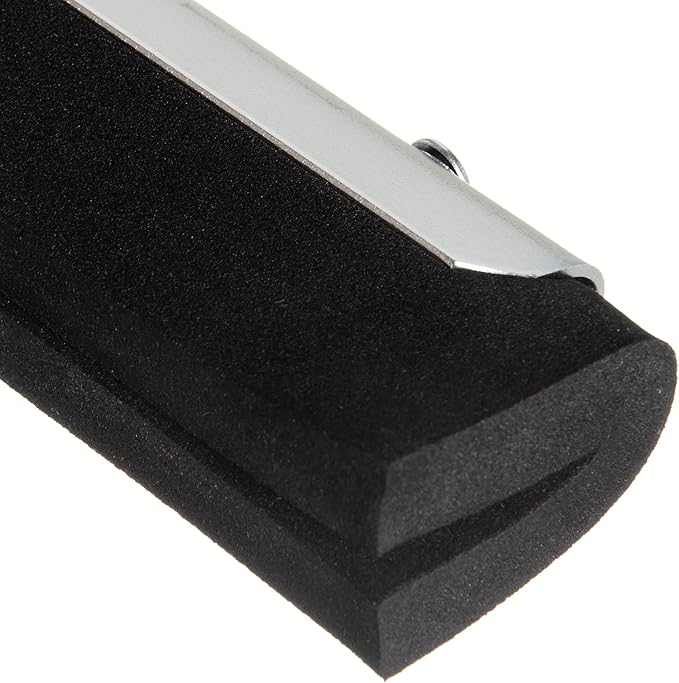 SPARTA Flo-Pac Double Foam Floor Rubber Squeegee Window Squeegee with Heavy Duty Steel Frame for Floor, Bathroom, Kitchen, Concrete, Tile, Garage, Commercial Use, 22 Inches, Black (Pack of 3)